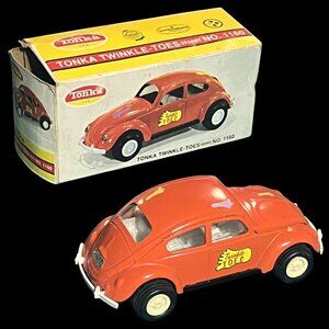 60's -70s Tonka Volkswagen Beetle Bug Twinkle Toes With Rare Original Box #1160